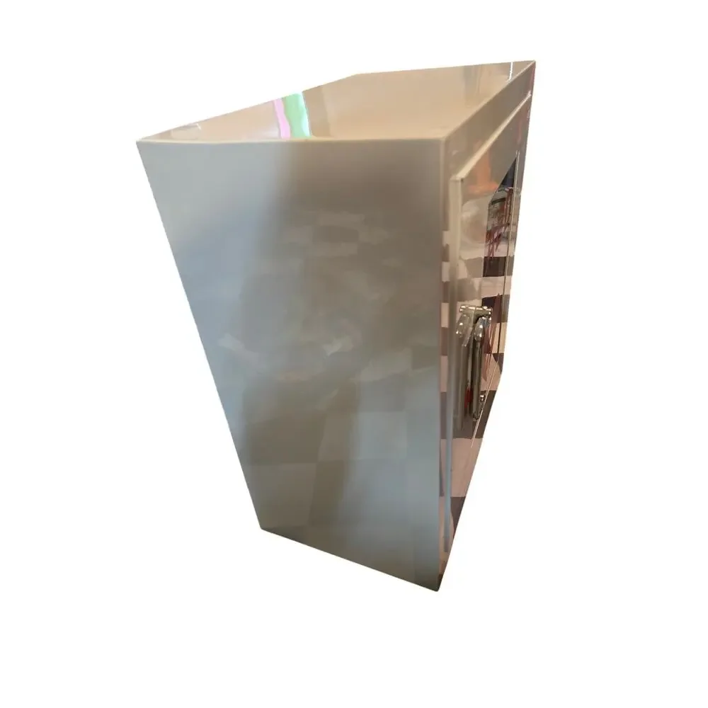 Wall Mounted Steel AED Storage Cabinet White Defibrillator Box Case - No Key